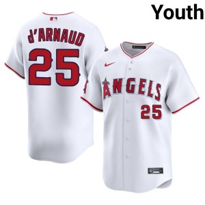 #25 Los Angeles 2026 Travis d'Arnaud White Youth Jerseys 171997-990