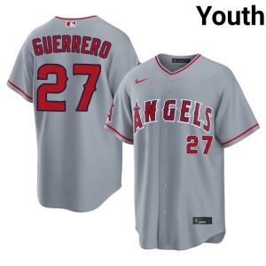 Vladimir Guerrero Youth Gray Angels Stitched #27 Jerseys 757861-627