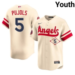 City Connect California Angels Cream #5 Albert Pujols Youth 2026-27 Jersey 386057-125