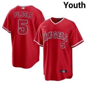 California Angels Red #5 Youth Official Albert Pujols Jersey 452155-844