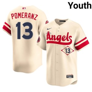 City Connect #13 Youth Stitched Cream The Seraphs Drew Pomeranz Jersey 993889-387