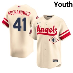 City Connect The Wings Jack Kochanowicz Youth Stitched #41 Cream Jerseys 255036-683