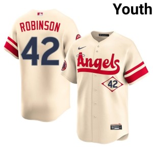 City Connect Youth Cream #42 The Angelitos Jackie Robinson Popular Jerseys 518757-284