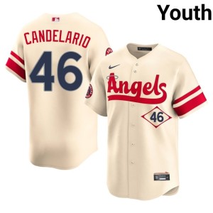 City Connect #46 Player Youth The Seraphs Cream Jeimer Candelario Jersey 330501-836