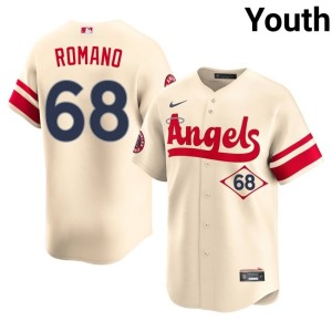 City Connect Youth Jordan Romano Cream #68 Limited Los Angeles Jersey 786375-695