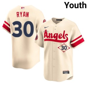 City Connect #30 Stitched Youth The Wings Cream Nolan Ryan Jerseys 939741-590