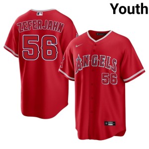 2026-27 Ryan Zeferjahn Red The Wings Youth #56 Jersey 767524-801