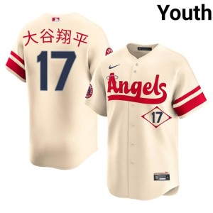 City Connect The Angelitos Youth Popular #17 Shohei Ohtani Cream Jerseys 828879-462