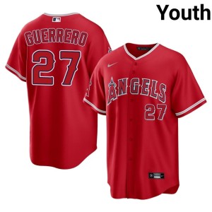 Youth Red #27 Vladimir Guerrero California Angels Replica Jerseys 353907-672