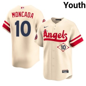 City Connect Youth Game #10 LAA Cream Yoan Moncada Jerseys 273920-893